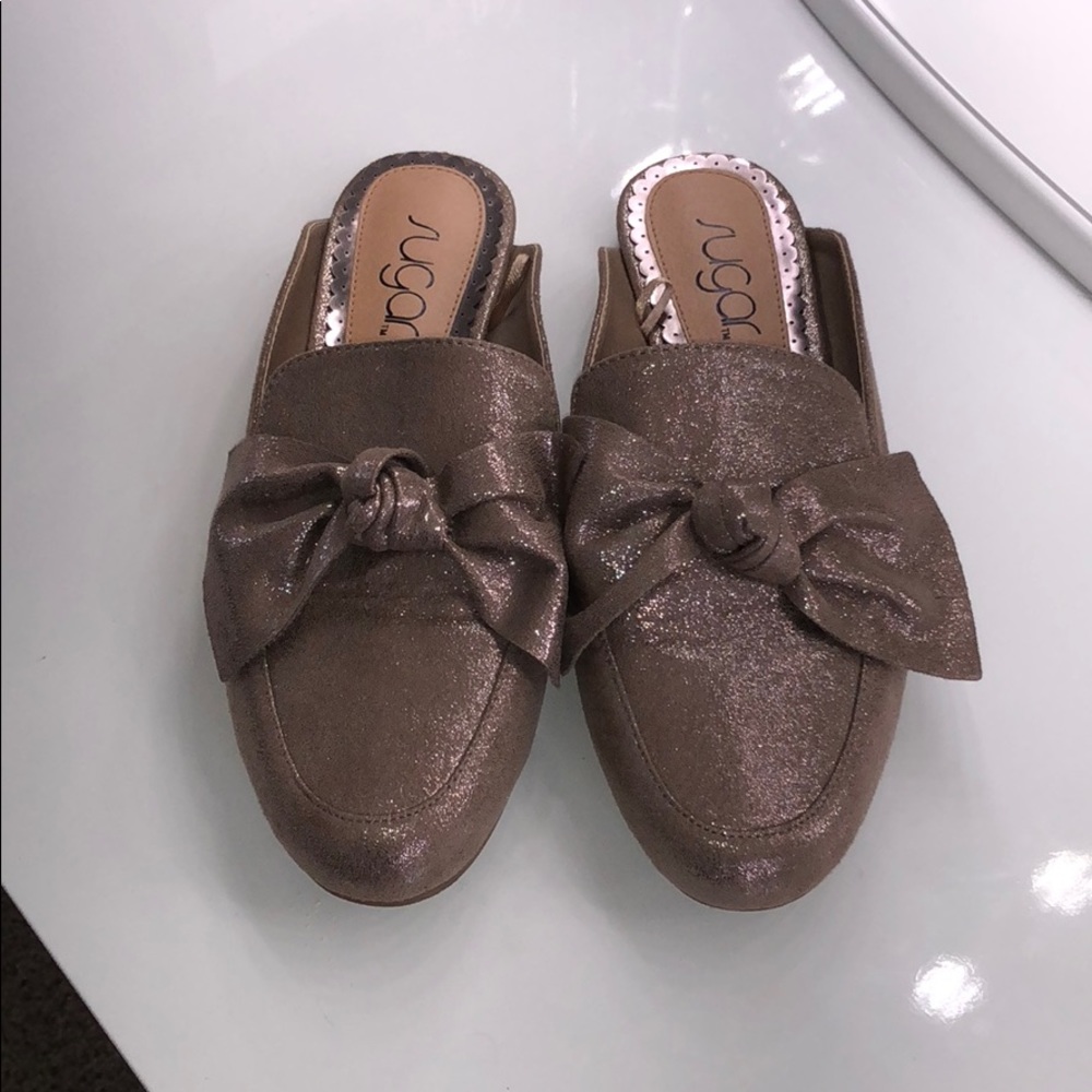 Sugar Glitter Bow Mules